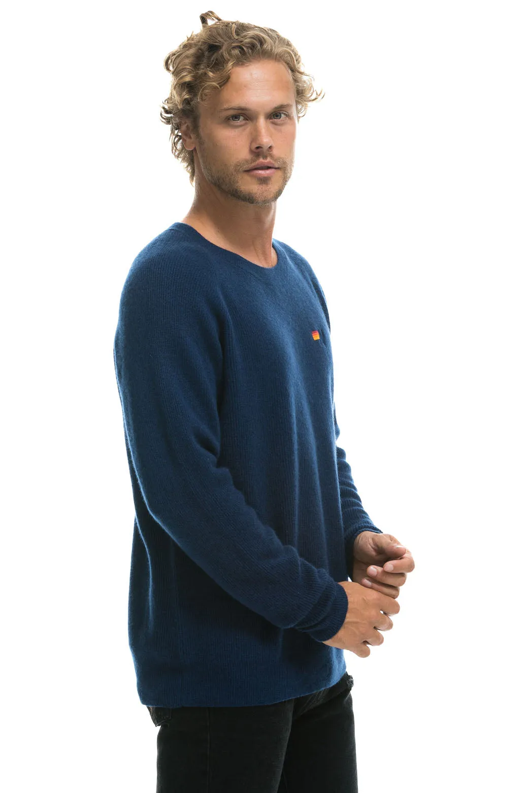 VINTAGE CABIN 2 UNISEX CASHMERE SWEATER - MIDNIGHT