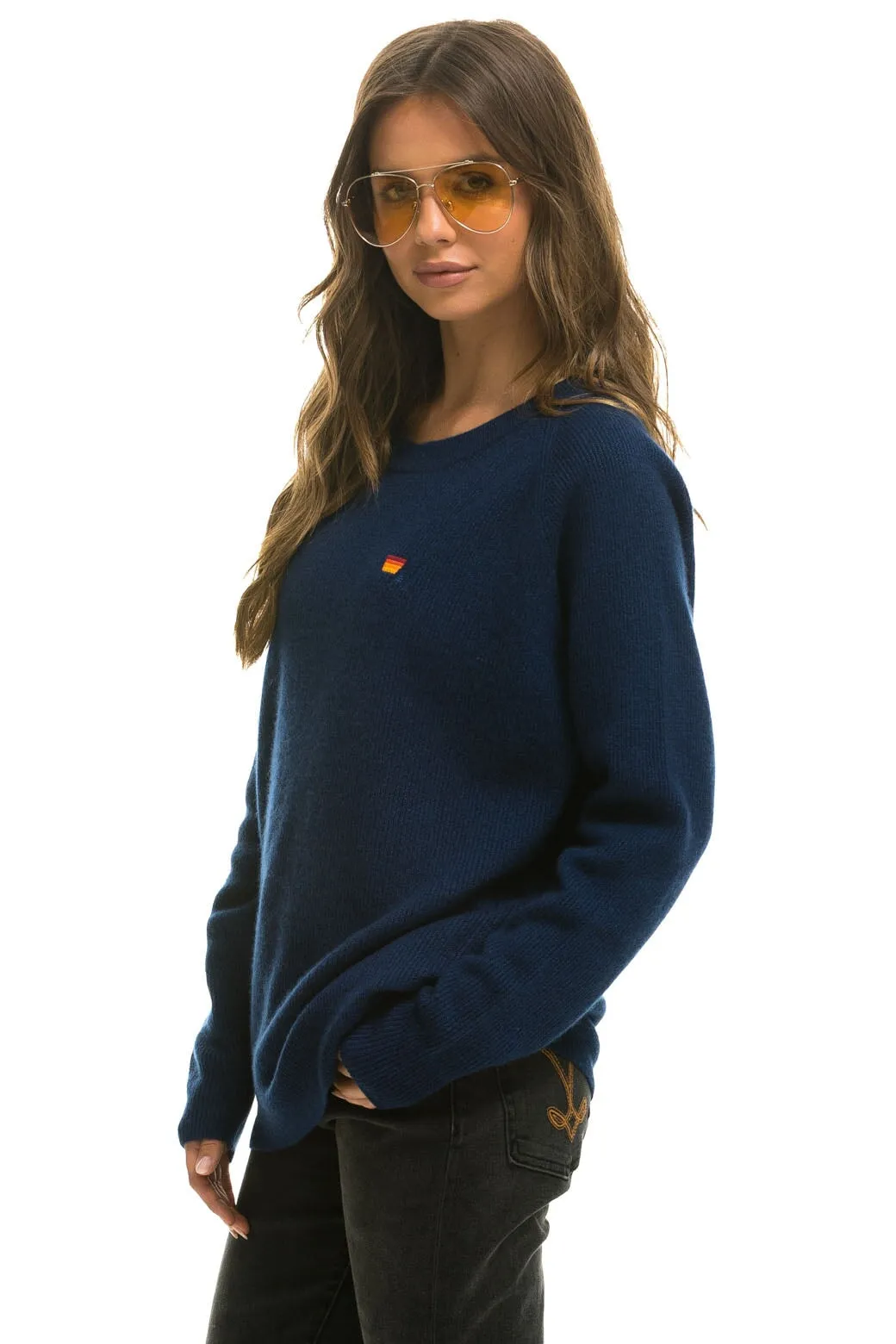 VINTAGE CABIN 2 UNISEX CASHMERE SWEATER - MIDNIGHT