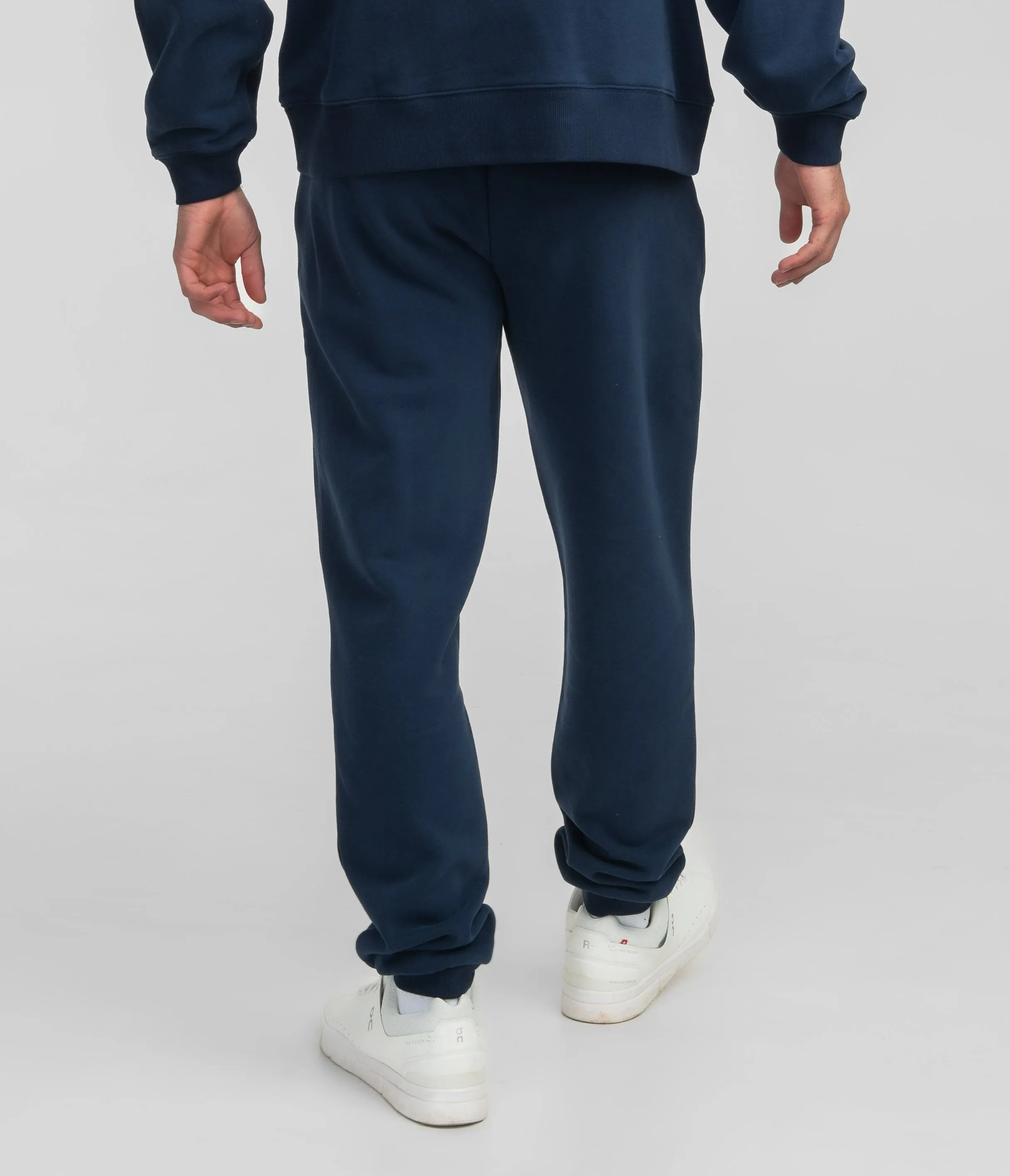 Washed Fleece Essential Sweatpants - Classic Navy