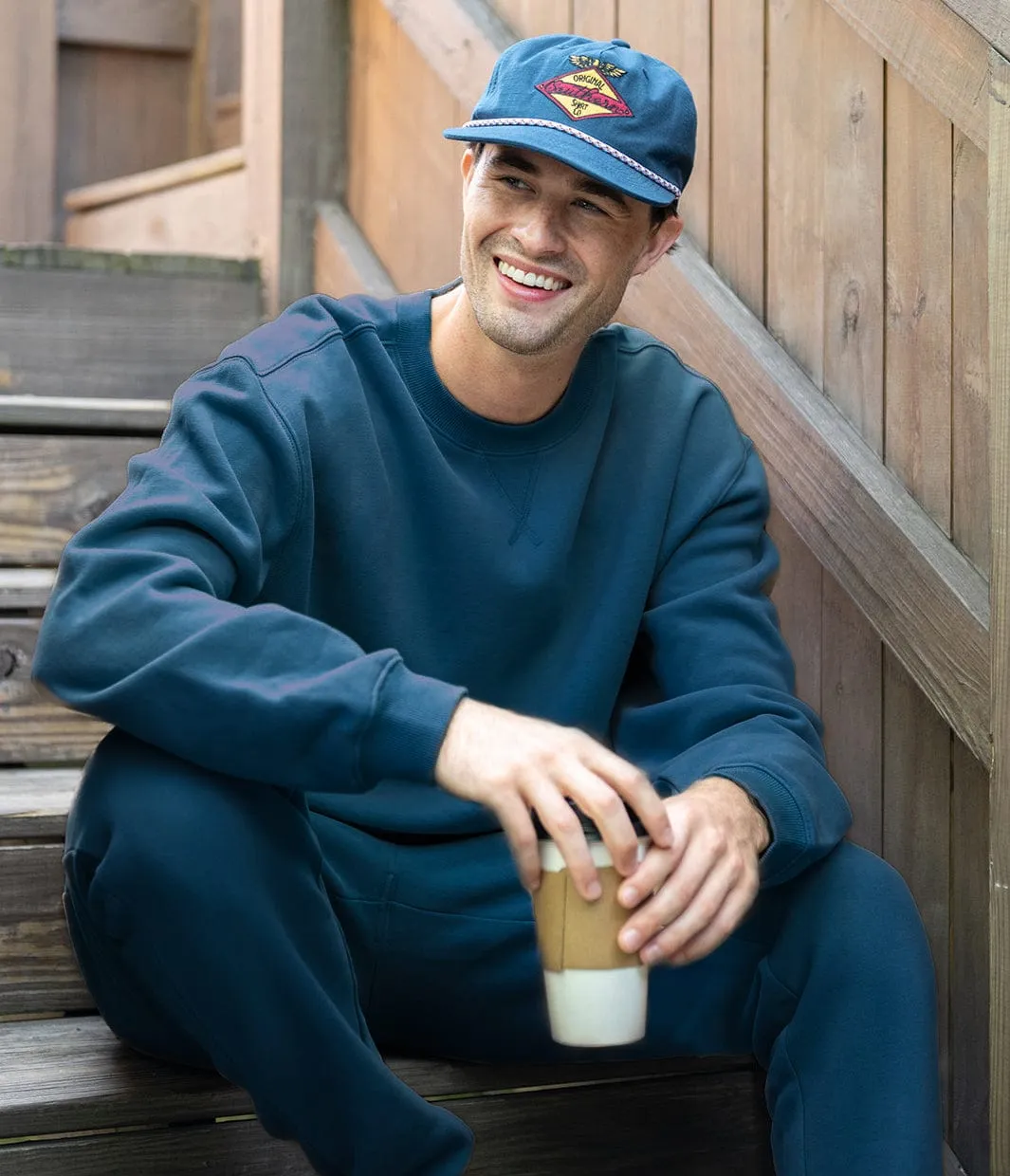 Washed Fleece Essential Sweatpants - Classic Navy