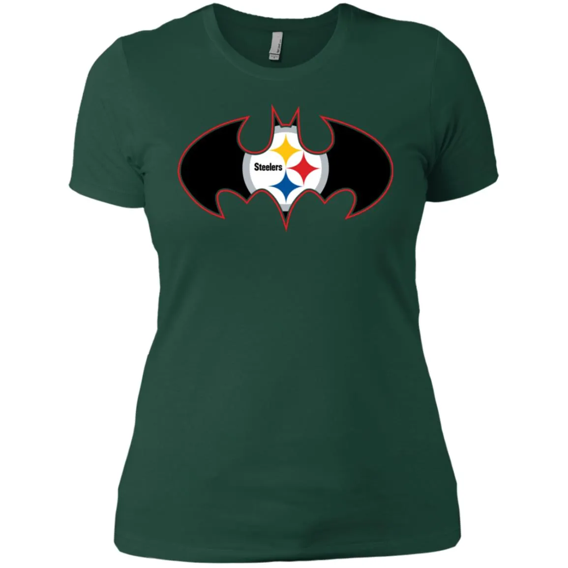 We Are The Pittsburgh Steelers Batman Nfl Mashup Women Cotton T-Shirt