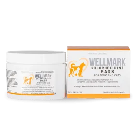 Wellmark Chlorhexidine Pads for Dogs & Cats - 50 pads