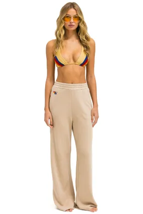 WIDE LEG POCKET SWEATPANTS - SAND