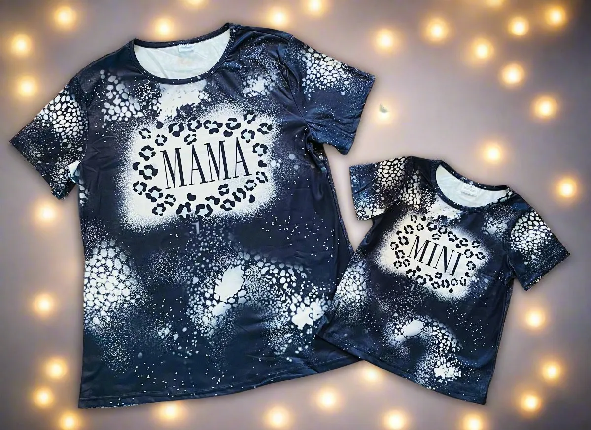 Women and Girls Cheetah Shirts Matching Mom and Me Tops