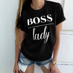 Women Casual Letter Printed T-shirt