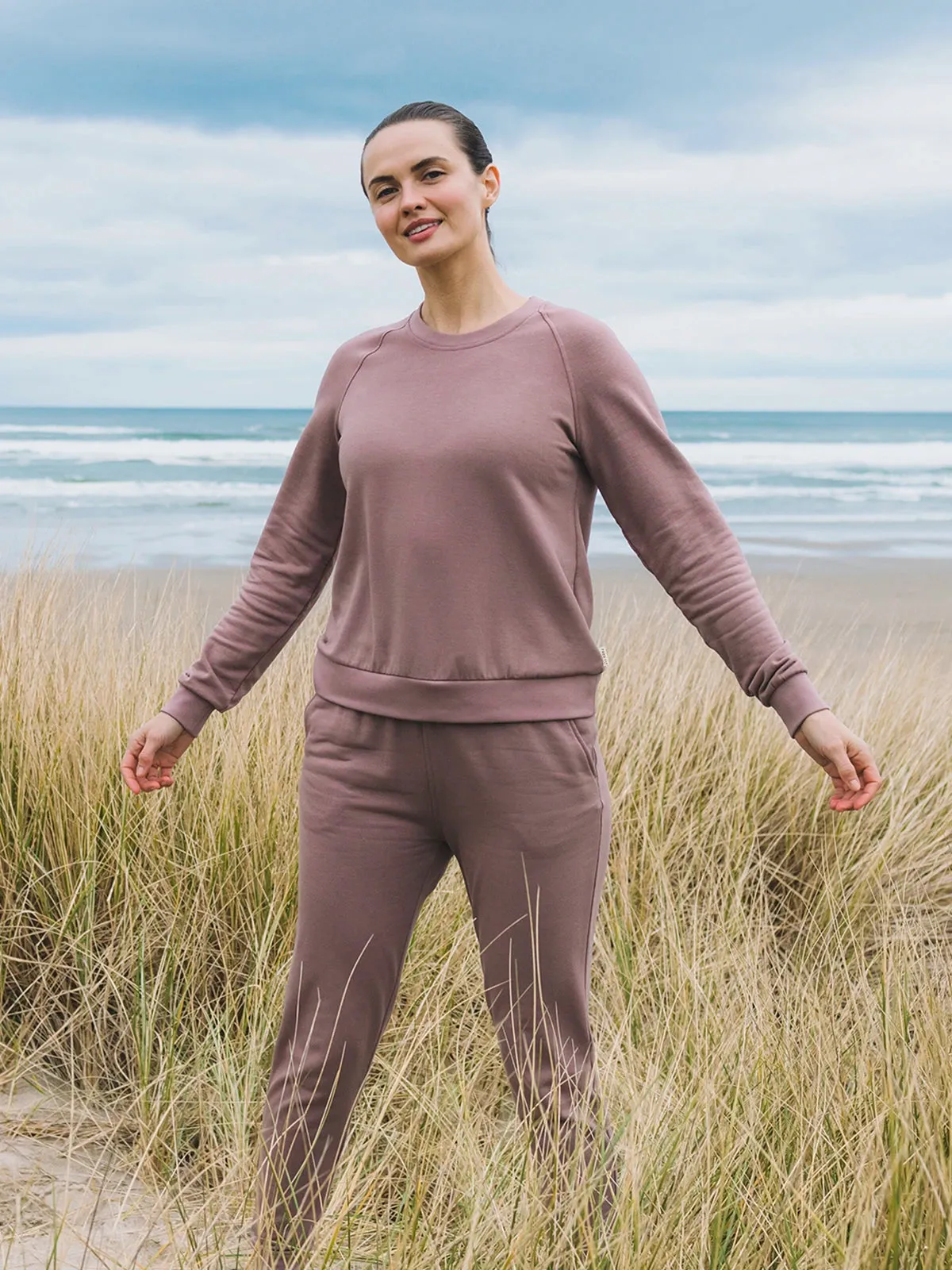 Women's Bamboo Lightweight Fleece Crew - Canyon