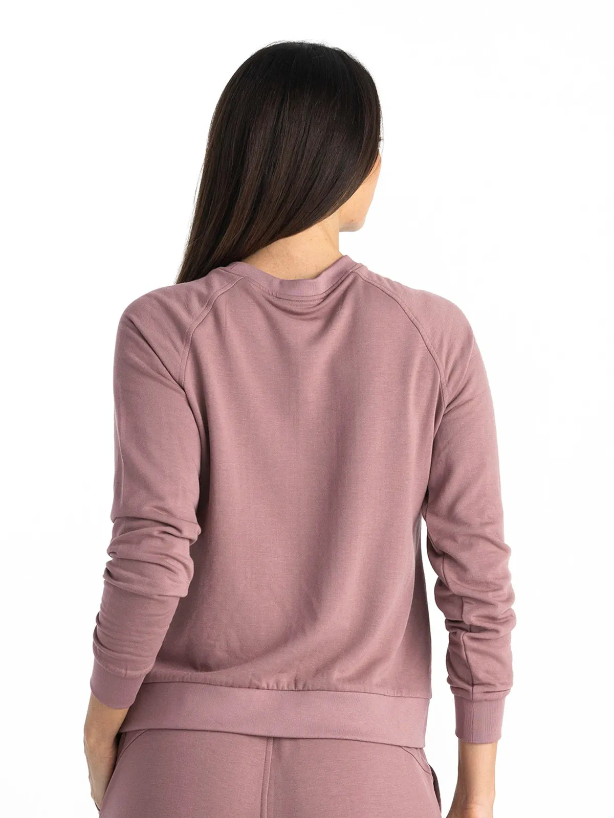 Women's Bamboo Lightweight Fleece Crew - Canyon