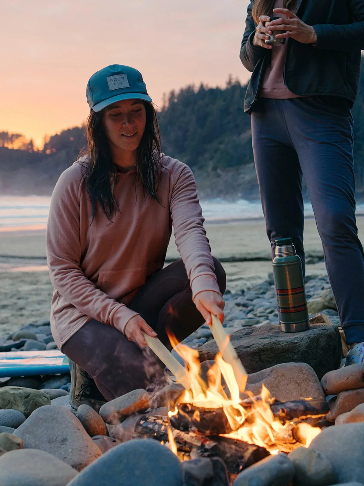 Women's Bamboo Lightweight Fleece Hoodie - Storm Cloud