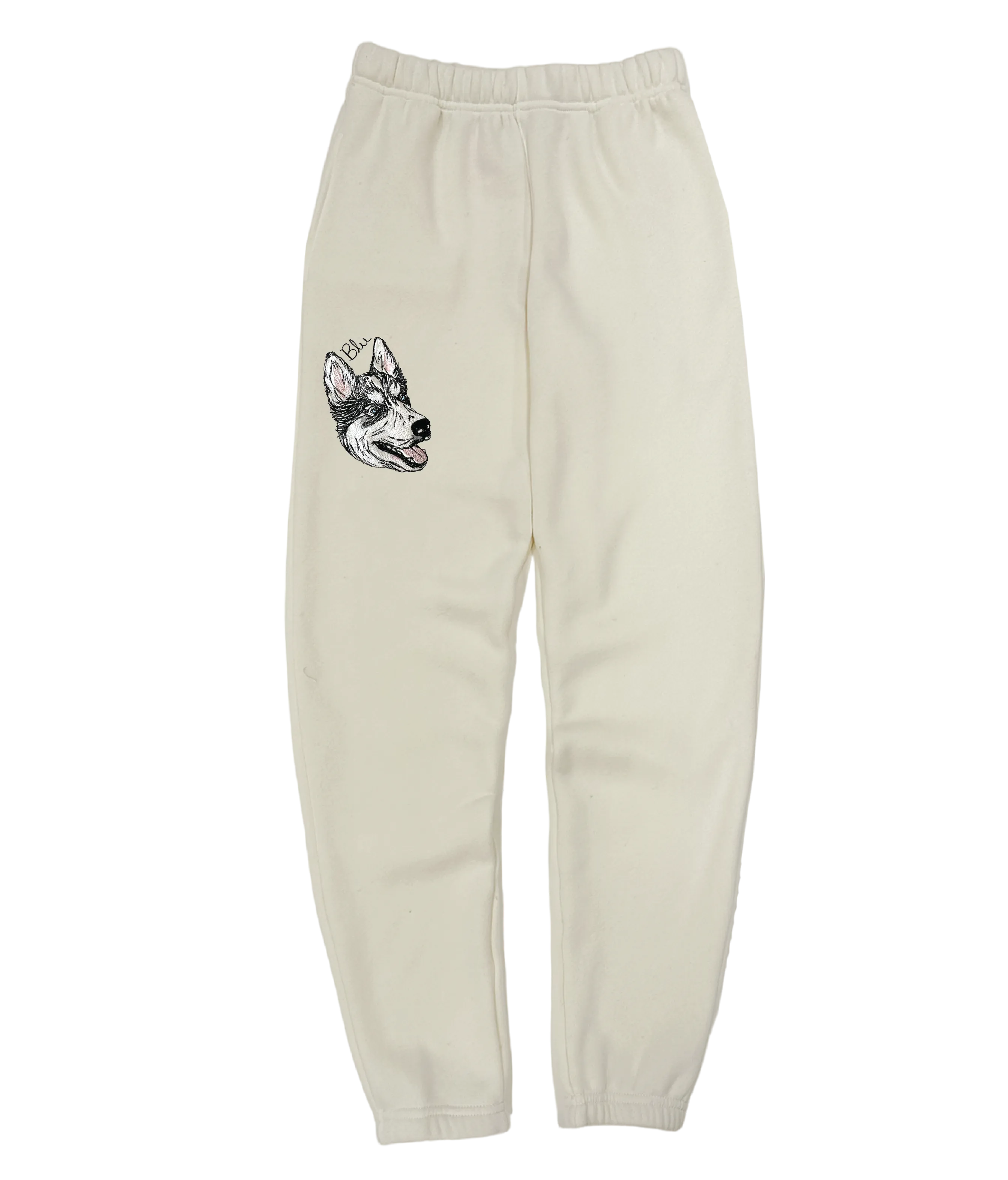 Women's Doodle Style Custom Pet Portrait Classic Sweatpants