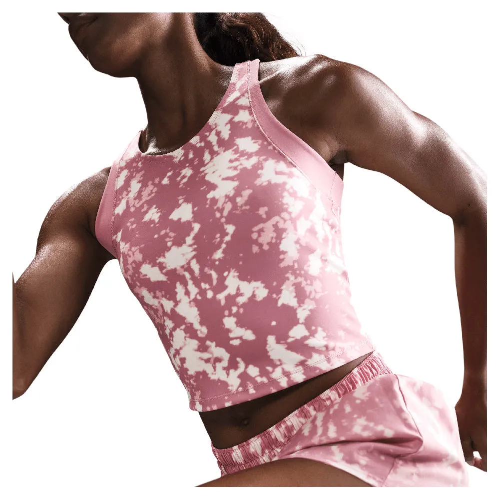 Women`s One Fitted Dri-Fit Printed Tank Top Elemental Pink