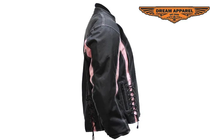 Womens Pink Textile Jacket