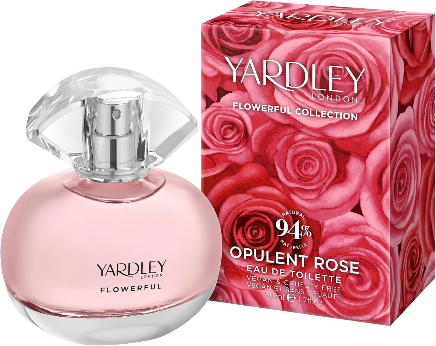 Yardley Flowerful Collection Opulent Rose Eau De Toilette 50ml