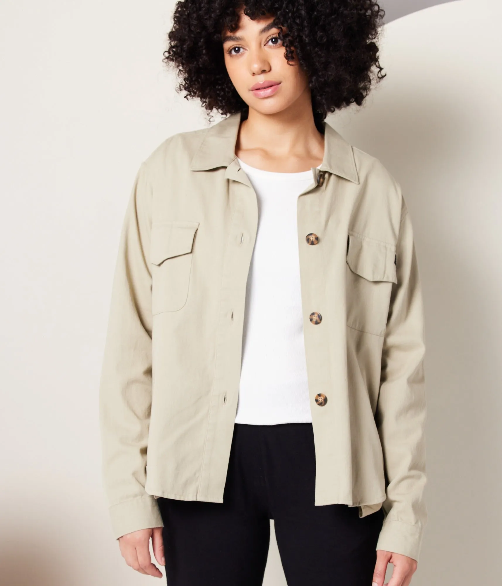 Ziggy Shirt Jacket - Khaki Green